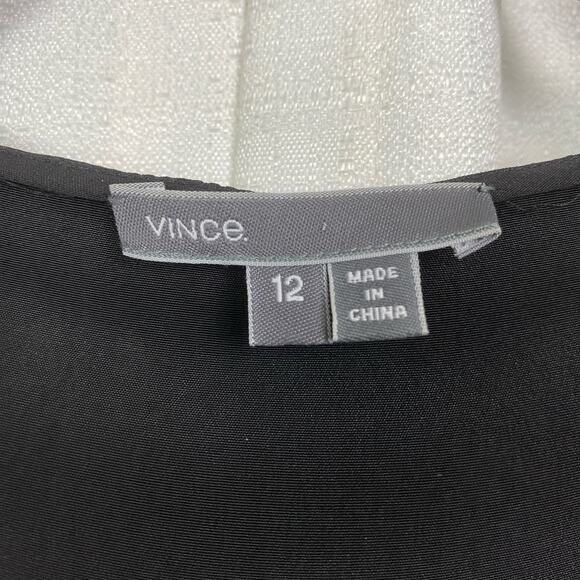 Vince Black Silk Short Sleeve Cropped Jumpsuit Sz.12 - Picture 9 of 16